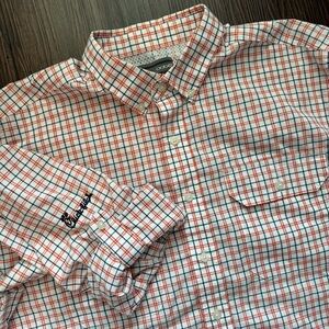 Chick Fil-A  Oobe Shirt Mens Large Plaid Long Sleeve Button Up CFA Uniform